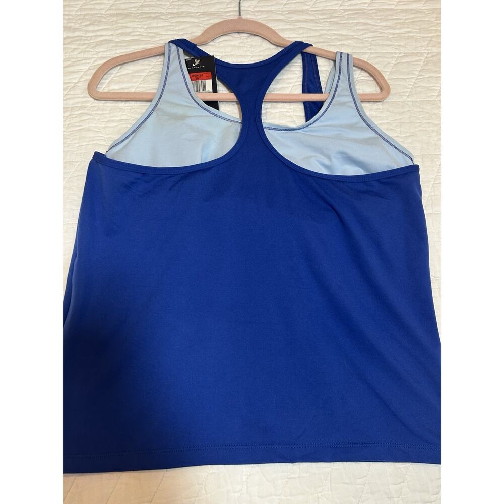 Nike Tank Top blue Womens size large Sleeveless Lightweight Stretch Inside Bra - Picture 7 of 7